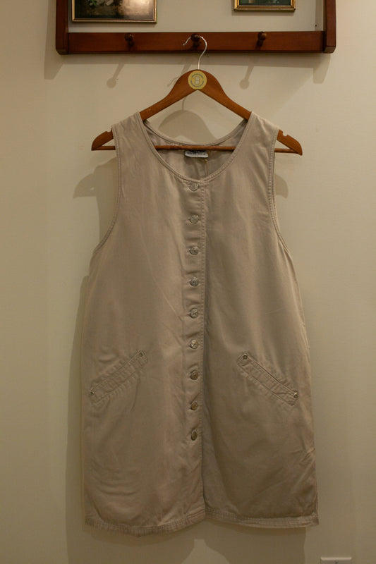 Tan Button Up Dress