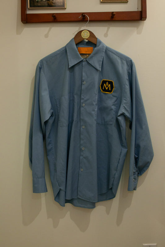 Blue Military Button Up