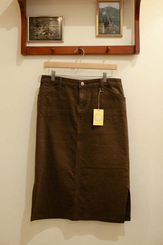 Brown Mid Lenth Skirt